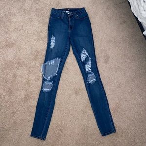 Ripped Fashion Nova skinny jeans
